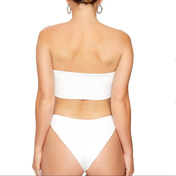 New Naked Wardrobe knotty beach bandeau bikini top - Picture 7 of 8